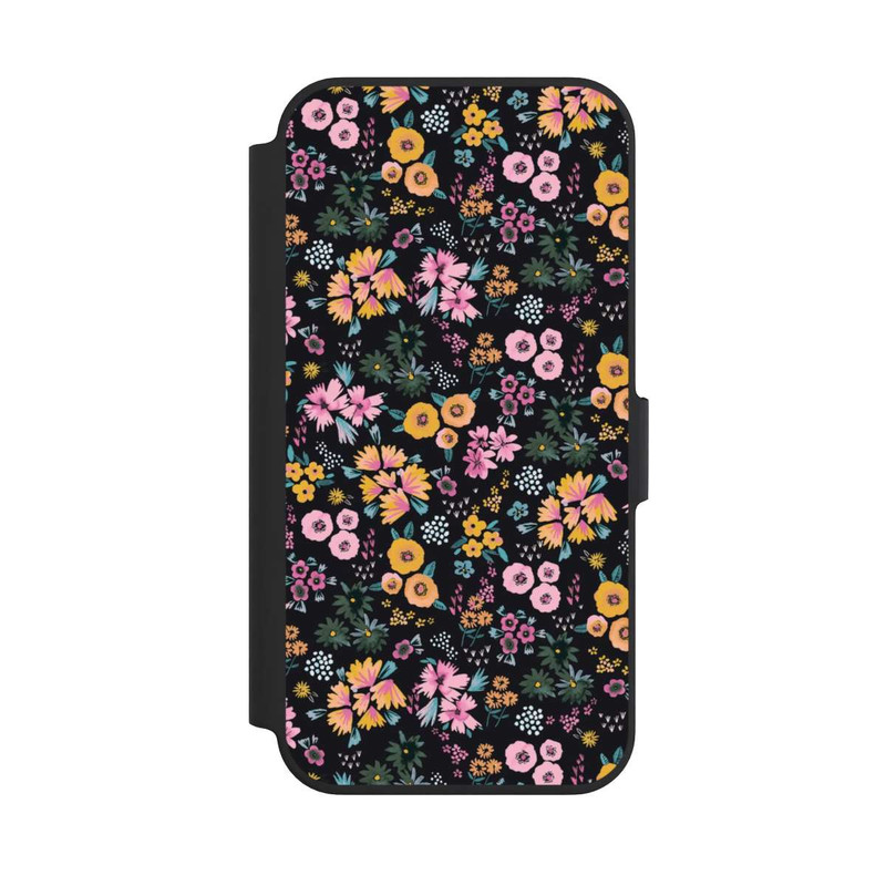 iPhone 13 Pro NIVOflip Petites Fleurs colorées Noir 2