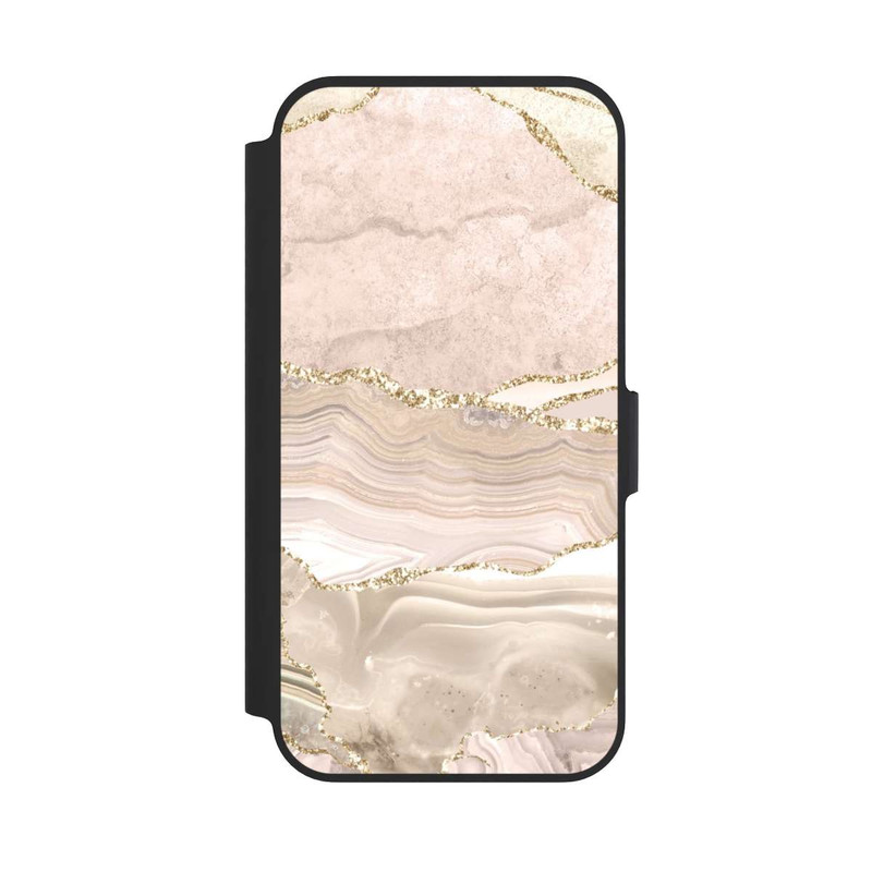 iPhone 13 Pro NIVOflip Marmor rosa-goldene Streifen