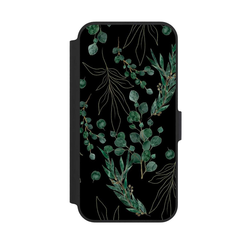 iPhone 13 Pro NIVOflip Eukalyptusblätter schwarz