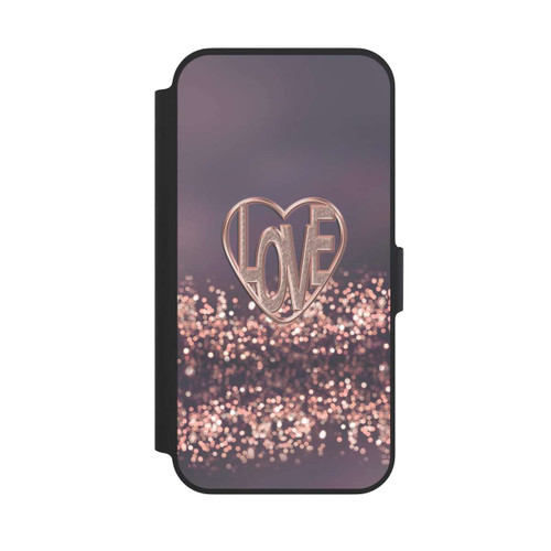 Apple iPhone 13 Pro NIVOflip LOVE Rose Pailleté