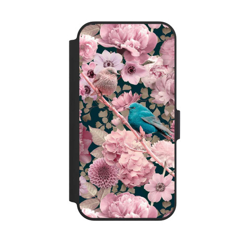 Apple iPhone 13 Pro NIVOflip Spatzen im rosa Blumenmuster