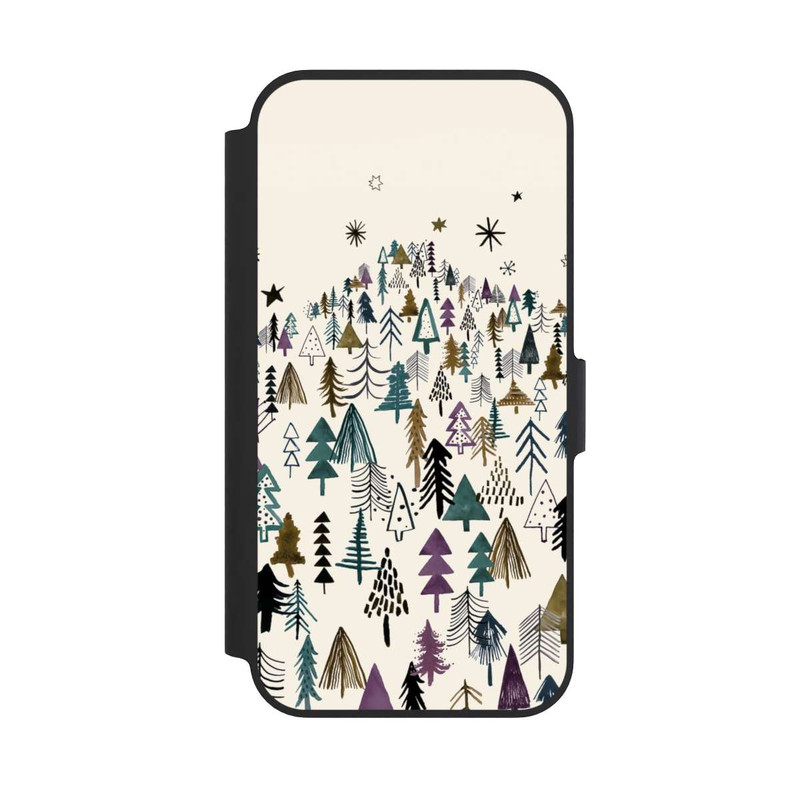 iPhone 13 Pro NIVOflip Montagne Arbres Forêt Violet