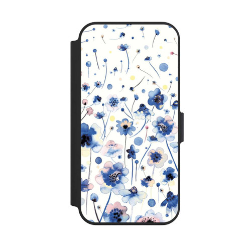 Apple iPhone 13 Pro NIVOflip Aquarelltinte blaue Blumen