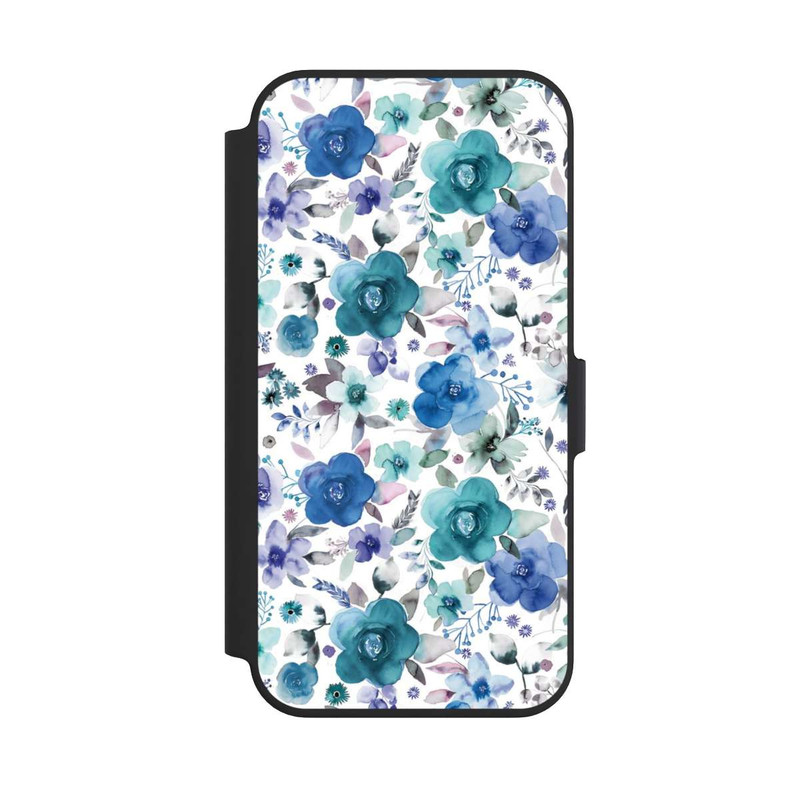 iPhone 13 Pro NIVOflip Bouquets de fleurs d'hiver bleu