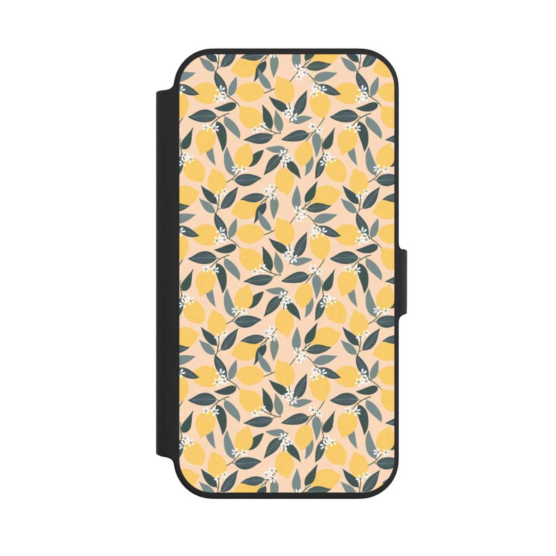 iPhone 13 Pro NIVOflip Rosa Zitronen-Muster