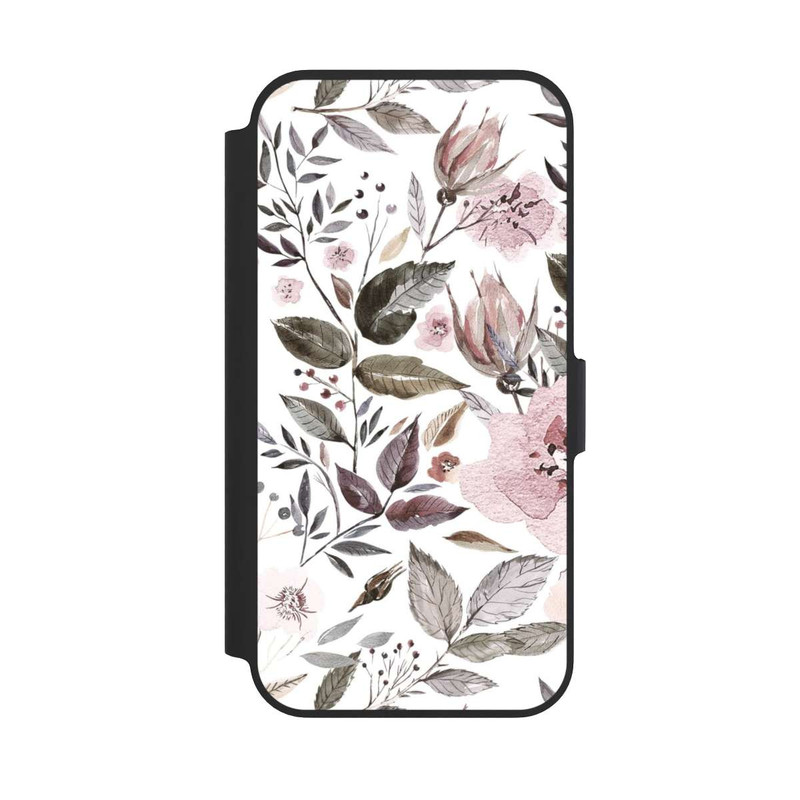 iPhone 13 Pro NIVOflip Aquarell braune Rosenblüten