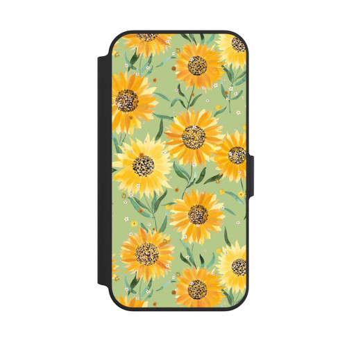 Apple iPhone 13 Pro NIVOflip Sonnenblumen grün