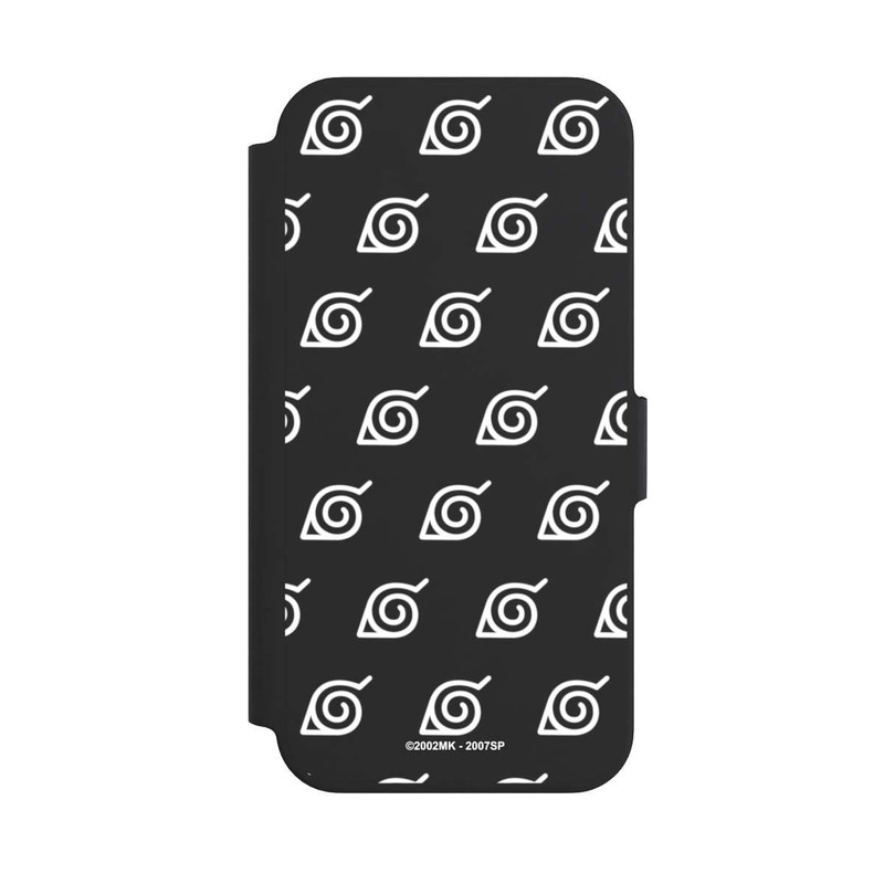 iPhone 13 Pro NIVOflip white Konoha-Pattern Transparent