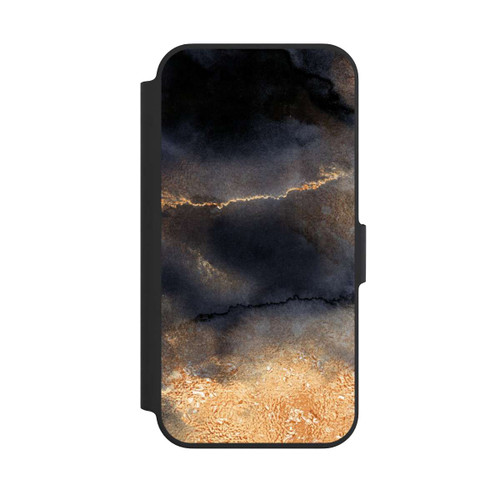 Apple iPhone 13 Pro NIVOflip Schwarzer Marmor Goldstaub Look