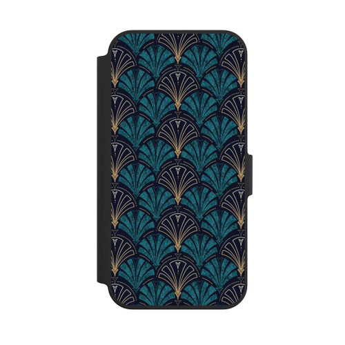 Apple iPhone 13 Pro NIVOflip Art Deco Aquamarin Gold