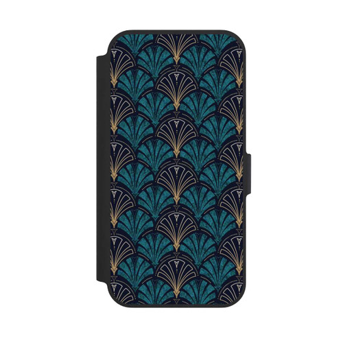 Apple iPhone 13 Pro NIVOflip Art Deco Teal Gold Seamless