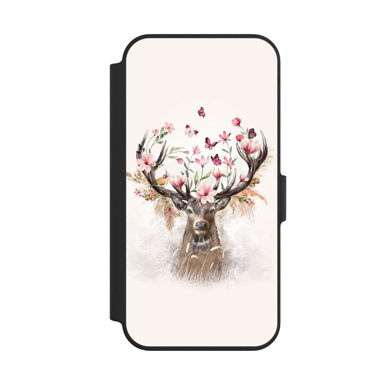 iPhone 13 Pro NIVOflip Hirsch Blumen Geweih