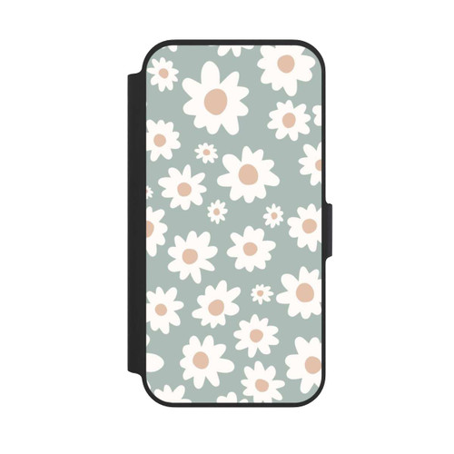 Apple iPhone 13 Pro NIVOflip Daisy Flower Seamless Pattern Green