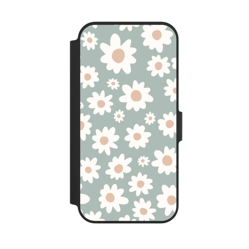 iPhone 13 Pro NIVOflip Gänseblümchen Muster grün