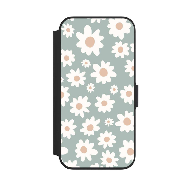 iPhone 13 Pro NIVOflip Daisy Flower Seamless Pattern Green