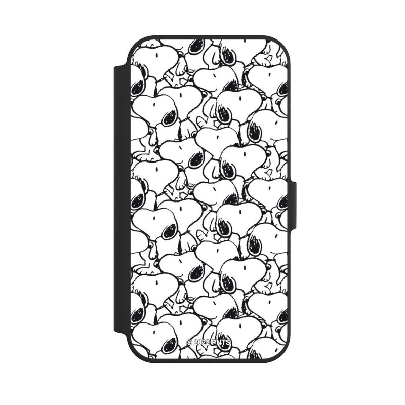 iPhone 13 Pro NIVOflip Snoopy Muster Schwarz und Weiß
