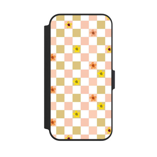 Apple iPhone 13 Pro NIVOflip Kariert nostalgische Pastellblumen