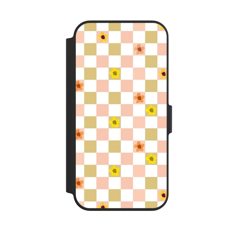 iPhone 13 Pro NIVOflip Kariert nostalgische Pastellblumen