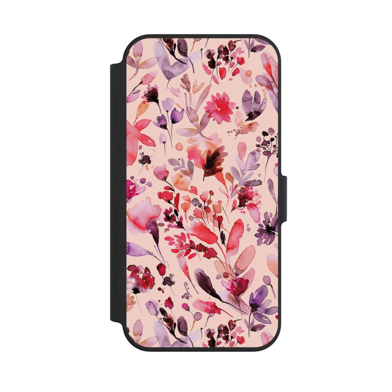 iPhone 13 Pro NIVOflip Künstlerische Blumen Viva Magenta