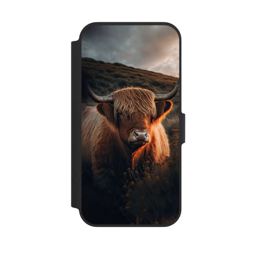 Apple iPhone 13 Pro NIVOflip Vache Highland avec de grandes cornes avec IA