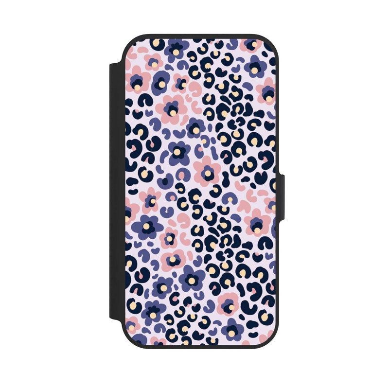 iPhone 13 Pro NIVOflip Peau d'animal avec des fleurs 1