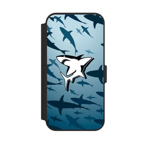 Apple iPhone 13 Pro NIVOflip Haie Muster Blau
