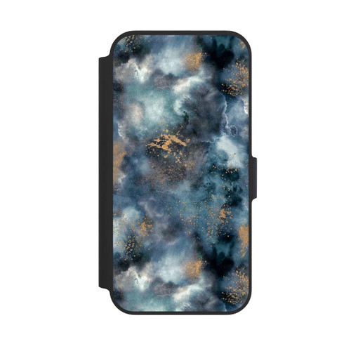 Apple iPhone 13 Pro NIVOflip Smoky Marble Watercolor Navy
