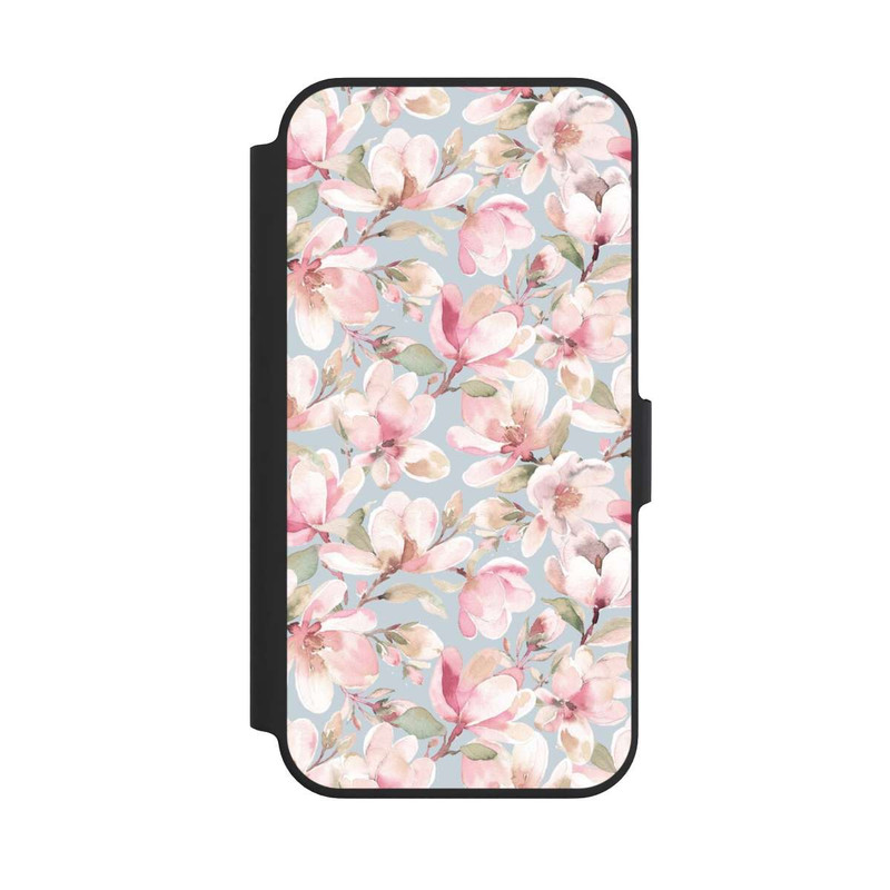 iPhone 13 Pro NIVOflip Fleurs de magnolia rose pastel