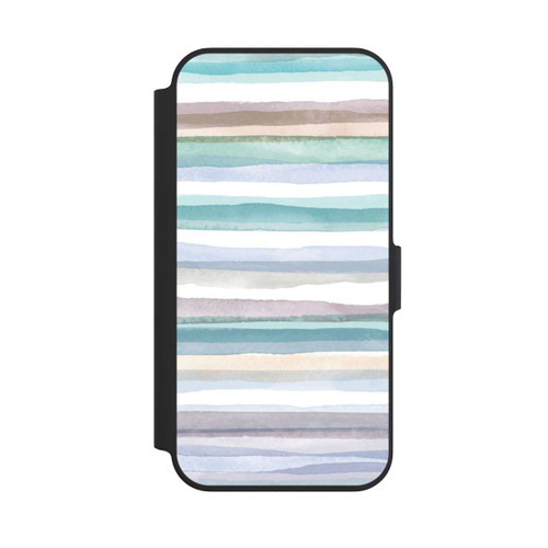 Apple iPhone 13 Pro NIVOflip Pastellfarbene Streifen Blau