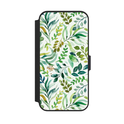 Apple iPhone 13 Pro NIVOflip Watercolor Palms Leaves Botanical Green