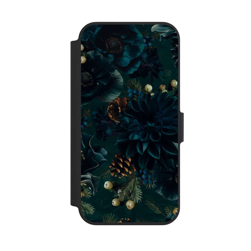 iPhone 13 Pro NIVOflip Flowers Pattern Green and Blue
