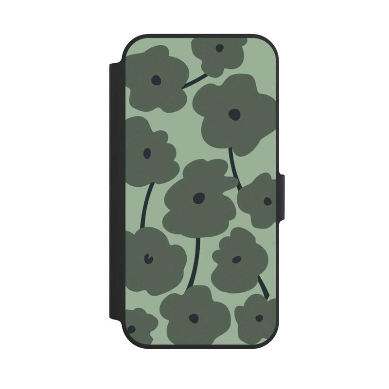 iPhone 13 Pro NIVOflip Fleurs Minimalistes Vertes