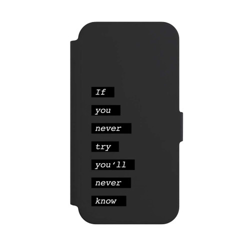Apple iPhone 13 Pro NIVOflip If You Try Black Transparent