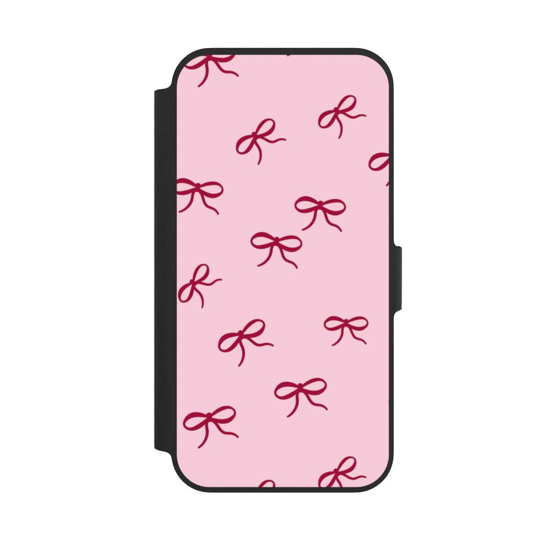 iPhone 13 Pro NIVOflip Schleifen Muster Rot Pink