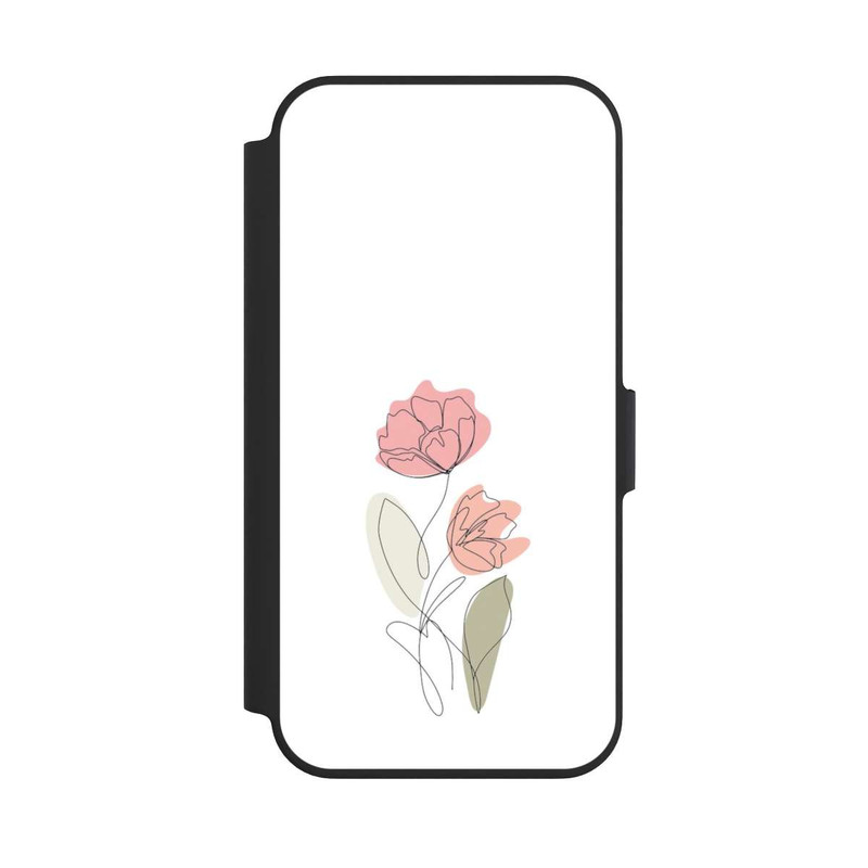 iPhone 13 Pro NIVOflip Flower Line Art Red