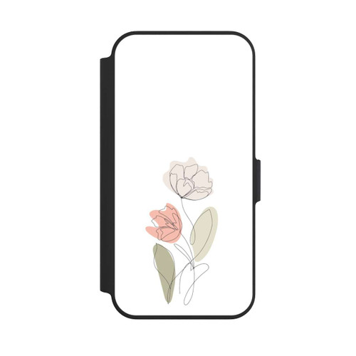 Apple iPhone 13 Pro NIVOflip Blume Line Art Beige
