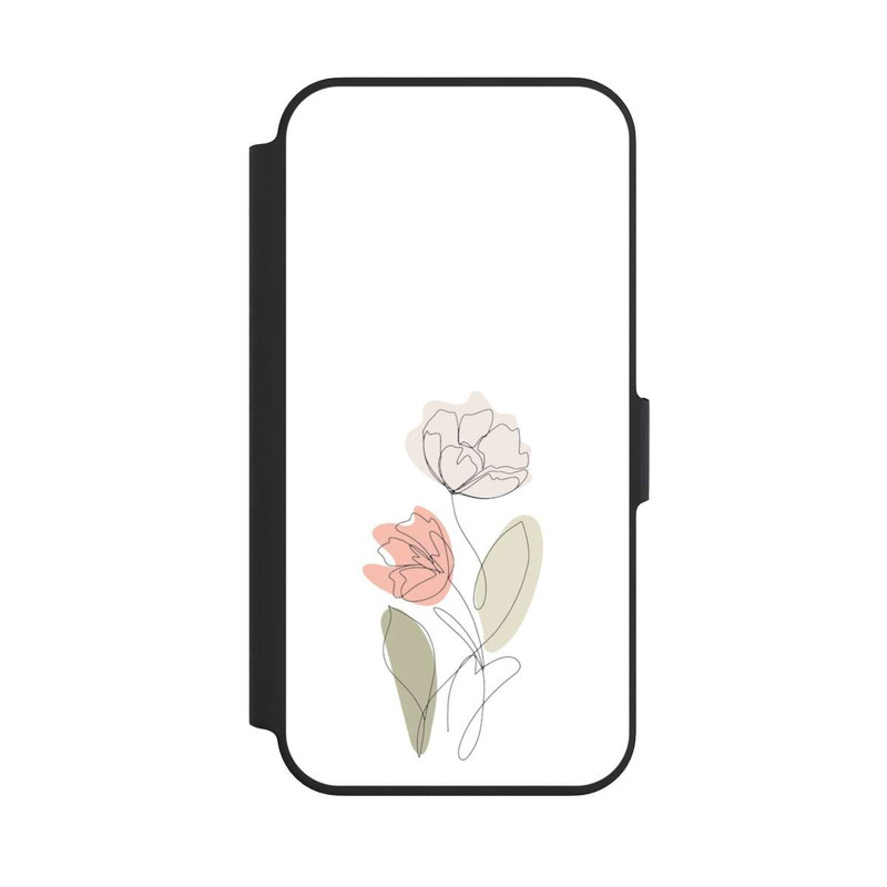 iPhone 13 Pro NIVOflip Blume Line Art Beige