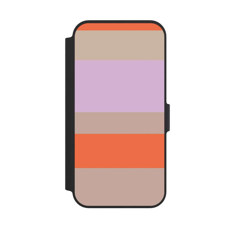 iPhone 13 Pro NIVOflip Moca Lila Orange Stripes