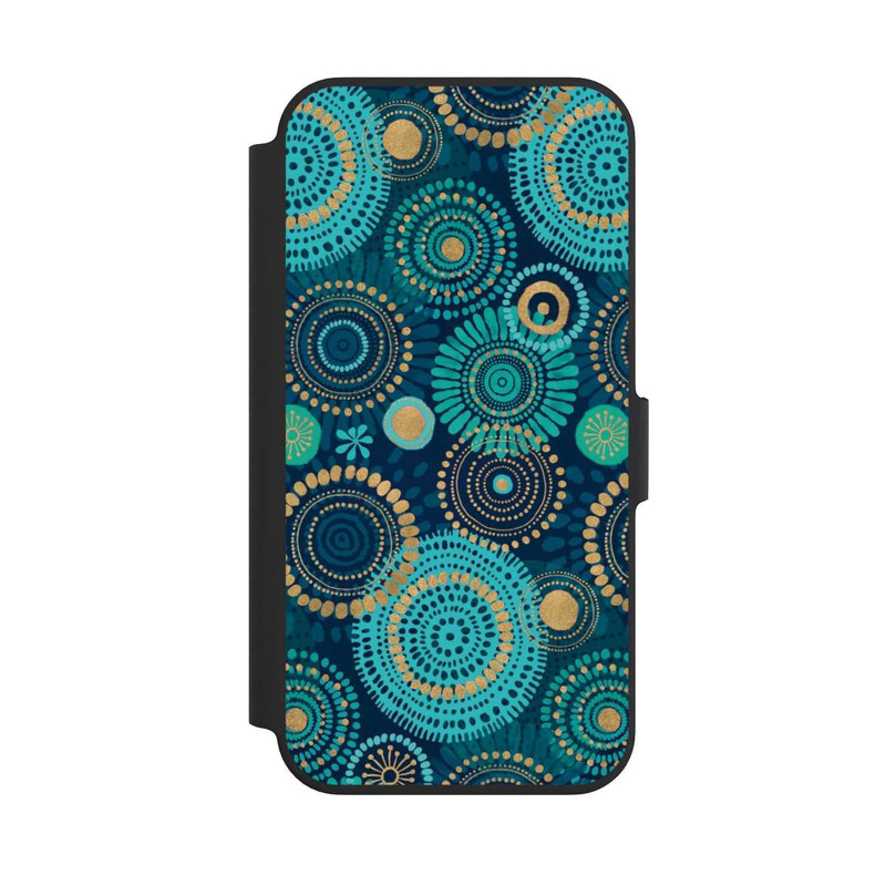 iPhone 13 Pro NIVOflip Blockprint India Teal Gold
