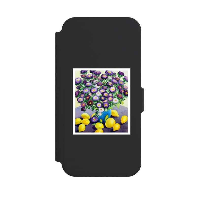 iPhone 13 Pro NIVOflip Purple Asters and Lemons by Christopher Ryland