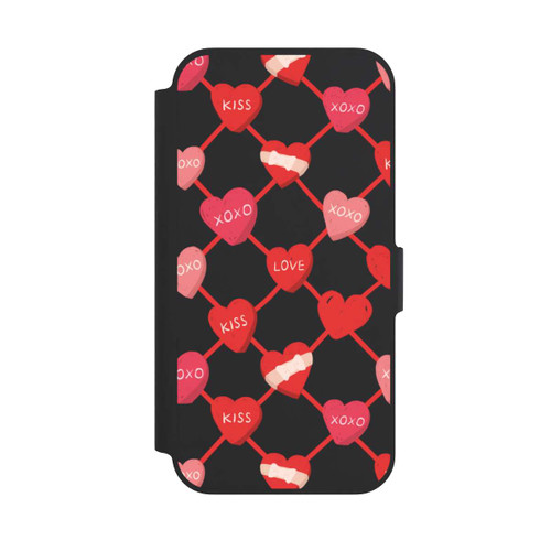 Apple iPhone 13 Pro NIVOflip Herz Muster XOXO Rot