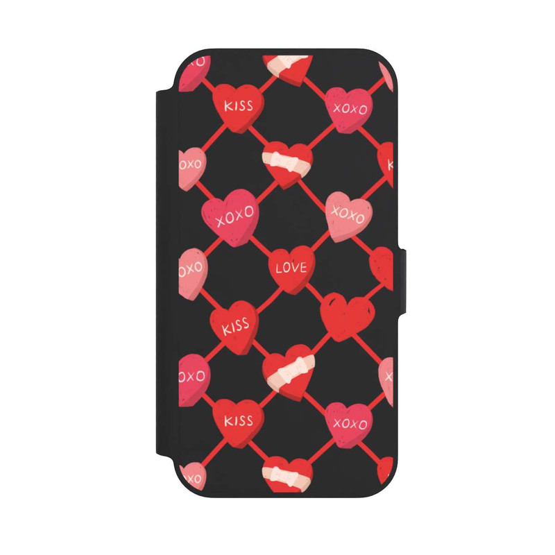 iPhone 13 Pro NIVOflip Heart Pattern XOXO Red