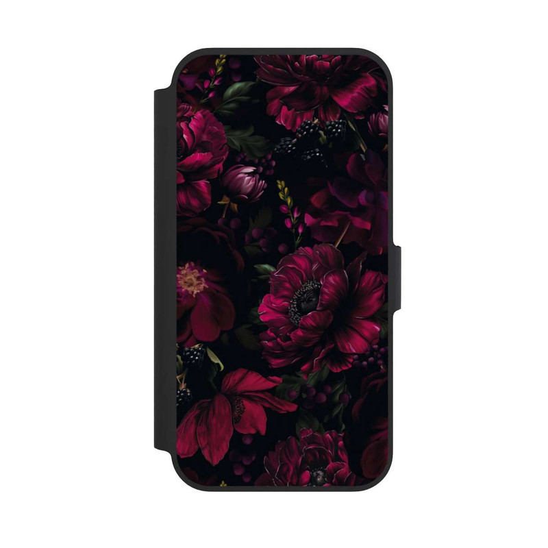 iPhone 13 Pro NIVOflip Dunkle Rote Blumen Liebe
