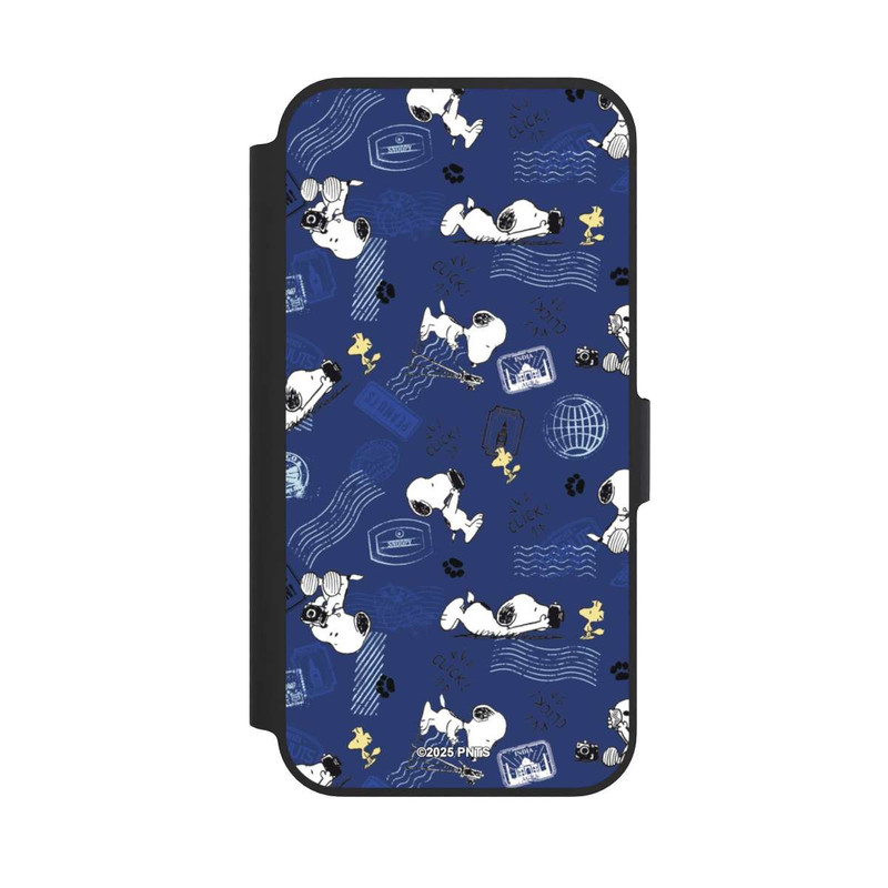 iPhone 13 Pro NIVOflip Peanuts Travel Stamps Pattern Blue