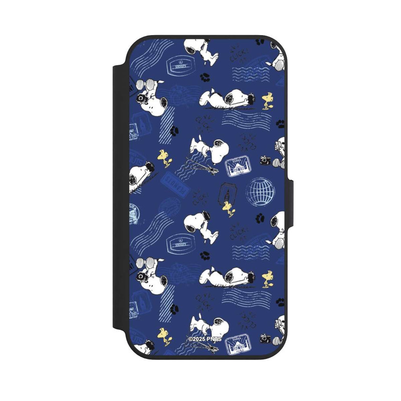 iPhone 13 Pro NIVOflip Peanuts Travel Stamps Pattern Blue