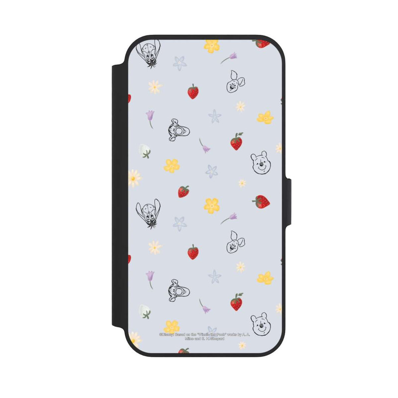 iPhone 13 Pro NIVOflip Winnie Puuh und Freunde Erdbeer Muster Blau