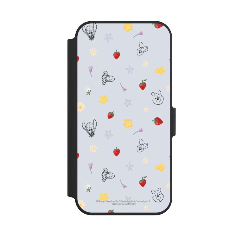 iPhone 13 Pro NIVOflip Winnie Puuh und Freunde Erdbeer Muster Blau