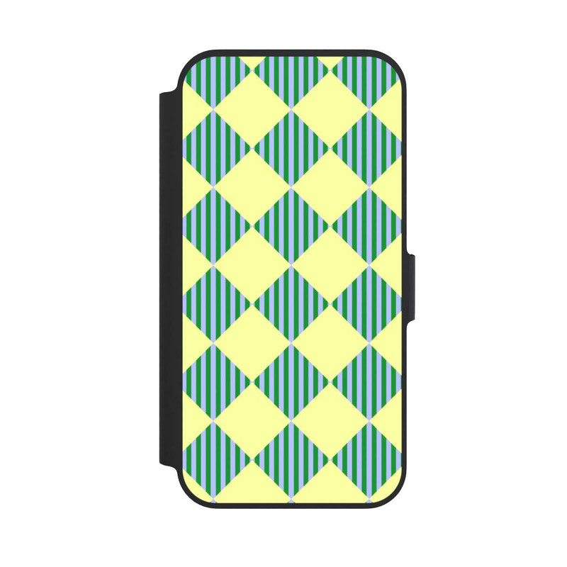 iPhone 13 Pro NIVOflip Diamond Pattern Yellow Green