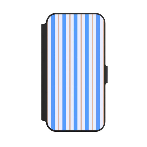 Apple iPhone 13 Pro NIVOflip Streifen Blau Beige