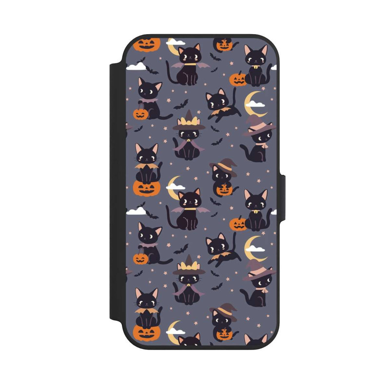 iPhone 13 Pro NIVOflip Cute Halloween Witch Cats and Pumpkins